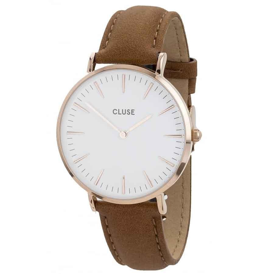 Cluse Women&#39;s CL18011 La Boheme Brown Leather Watch