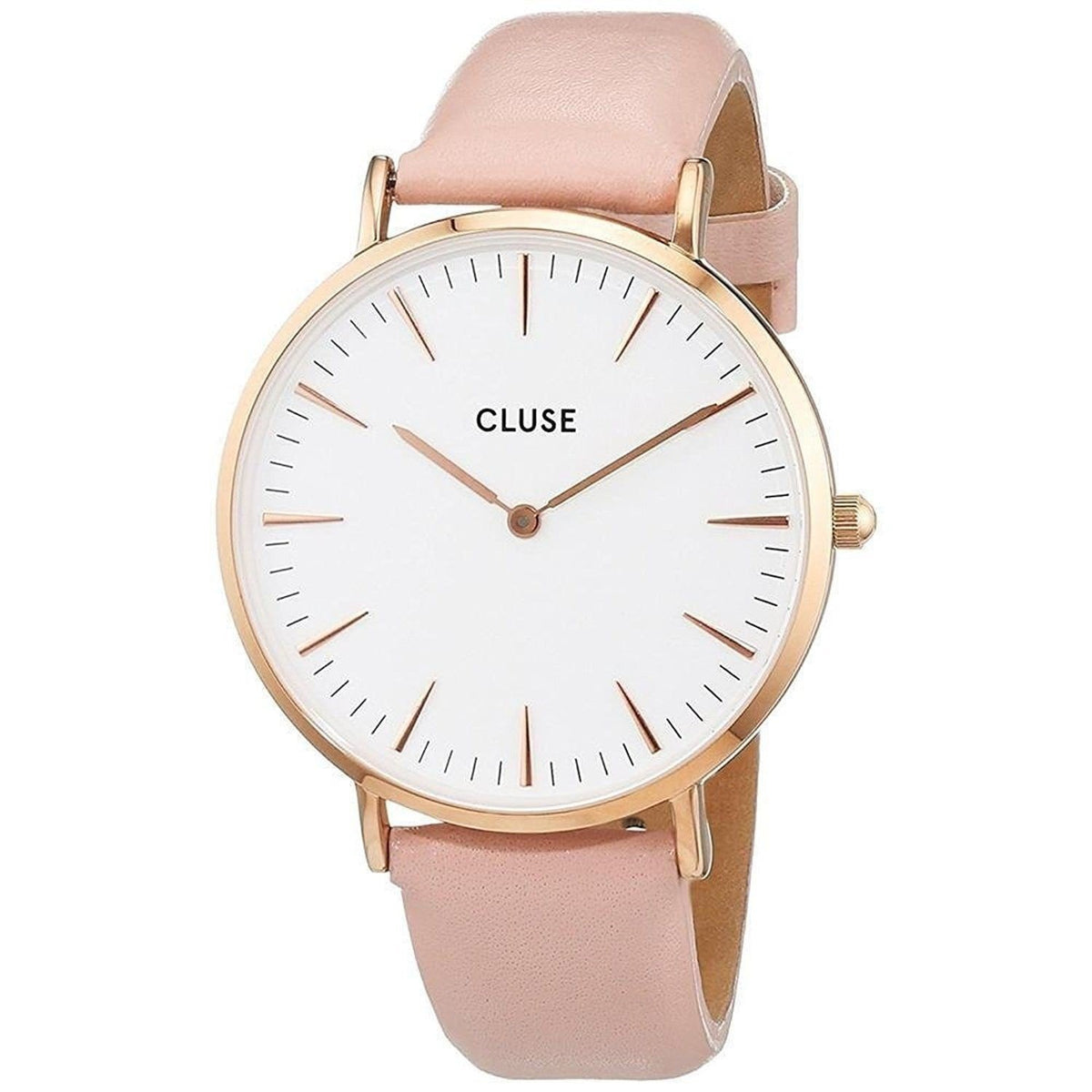 Cluse Women&#39;s CL18014 La Boheme Pink Leather Watch