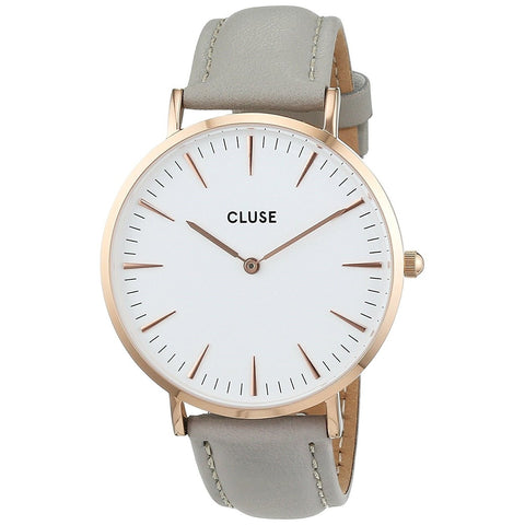 Cluse Women's CL18015 La Boheme Grey Leather Watch