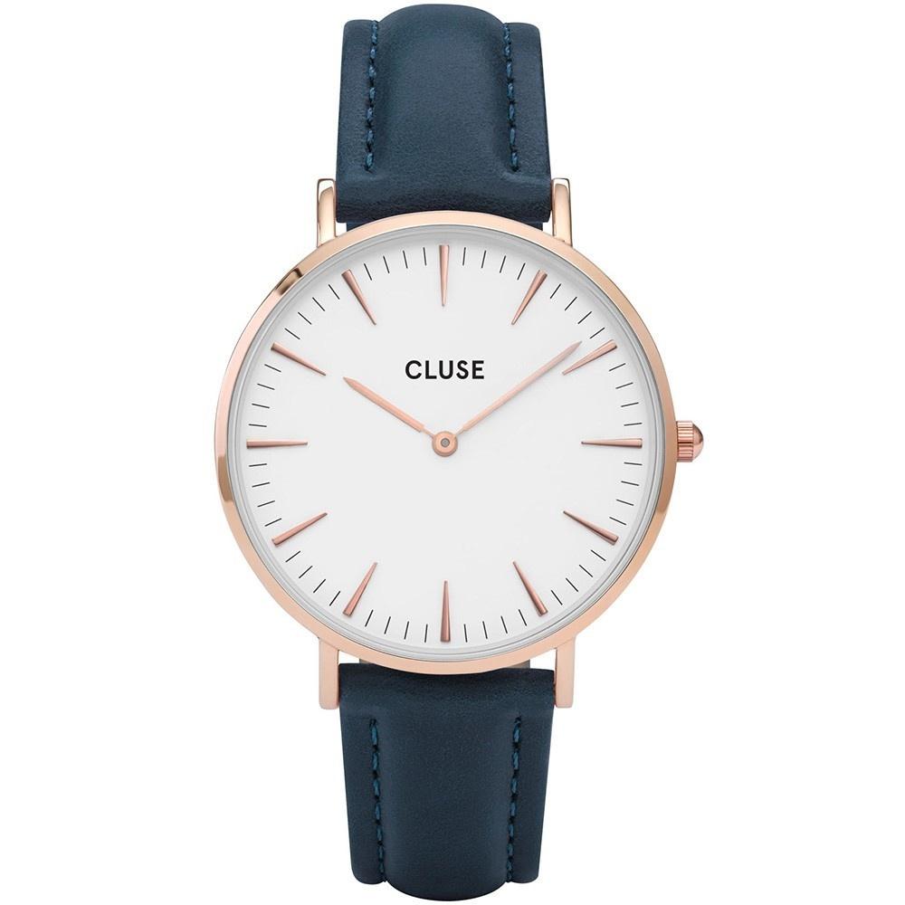 Cluse Women&#39;s CL18016 La Boheme Blue Leather Watch