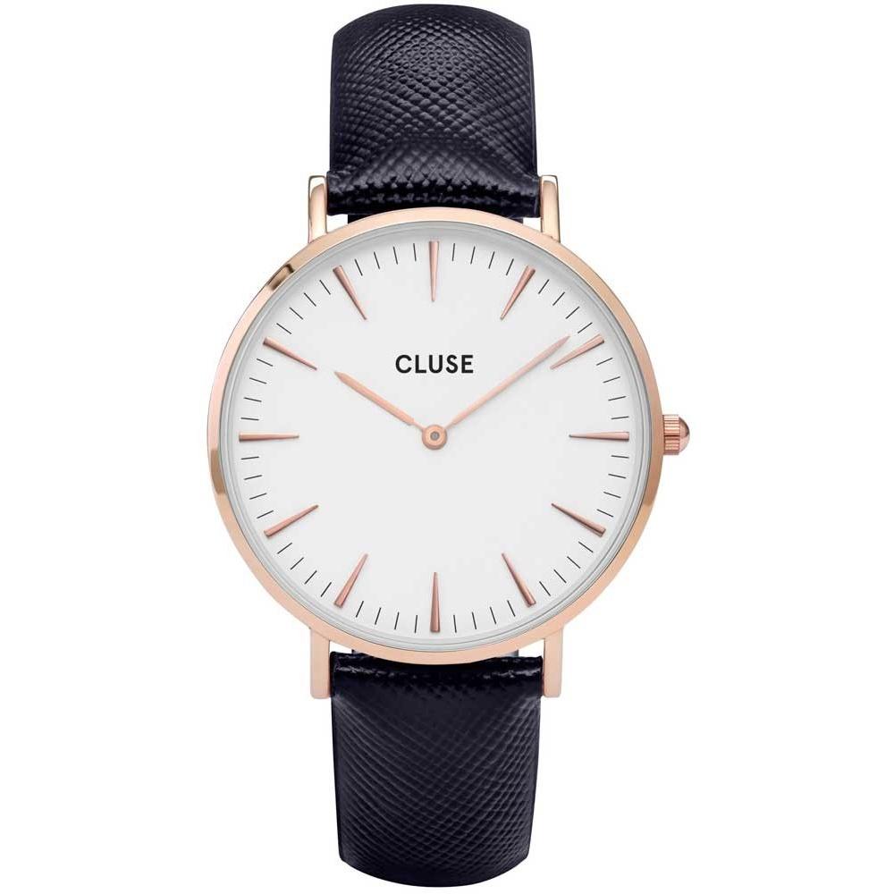 Cluse Women&#39;s CL18029 La Boheme Blue Leather Watch