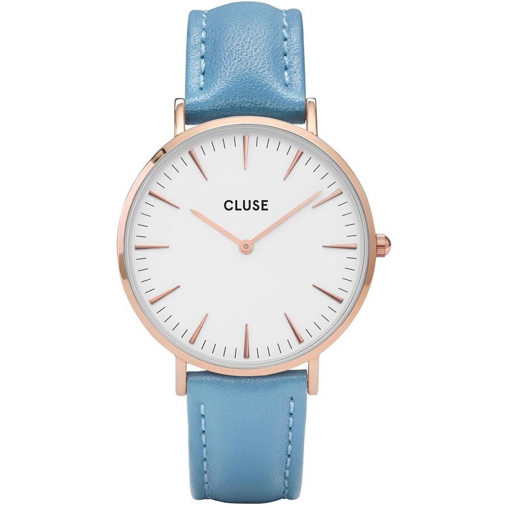 Cluse Women&#39;s CL18033 La Boheme Blue Leather Watch