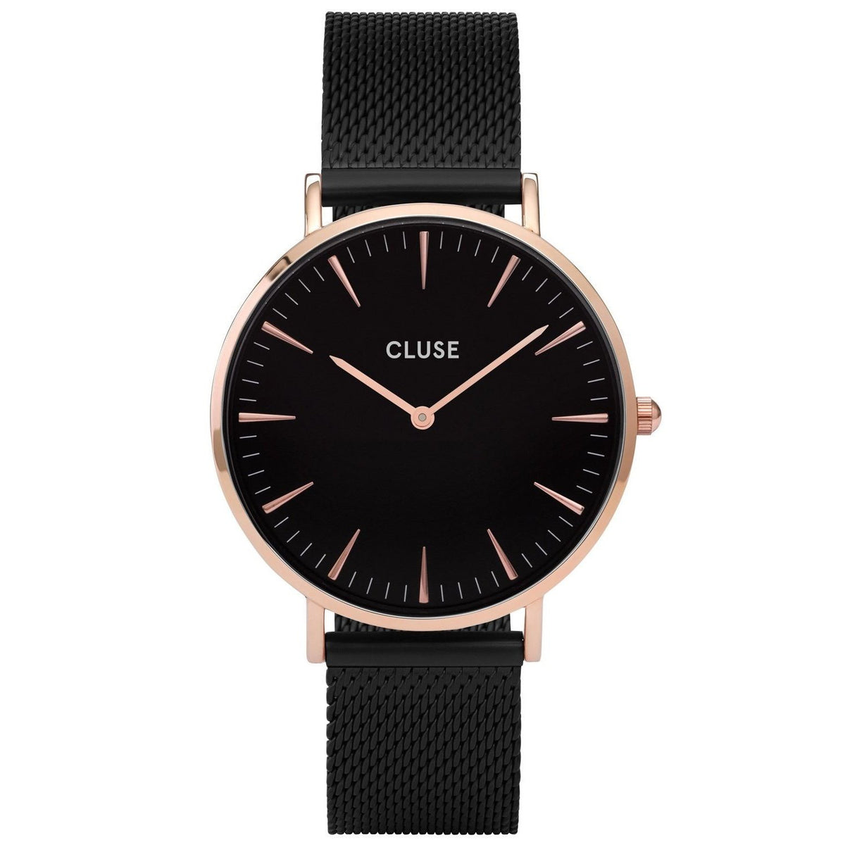 Cluse Women&#39;s CL18034 La Boheme Black Stainless Steel Watch