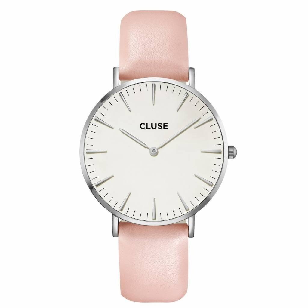Cluse Women&#39;s CL18214 La Boheme Pink Leather Watch