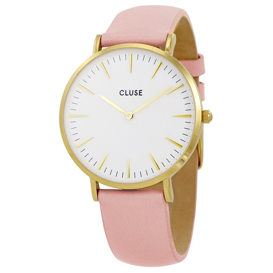 Cluse Women&#39;s CL18410 La Boheme Pink Leather Watch