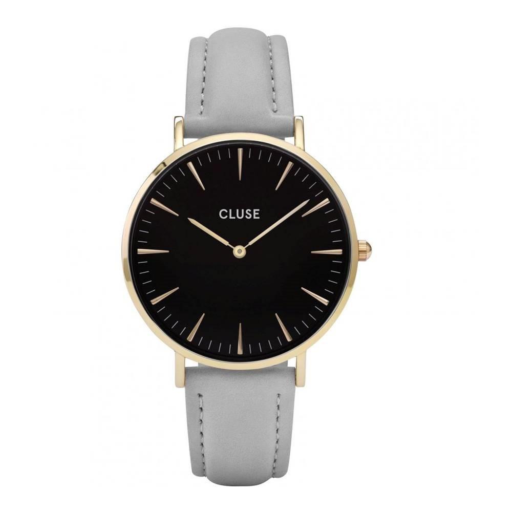 Cluse Women&#39;s CL18411 La Boheme Grey Leather Watch
