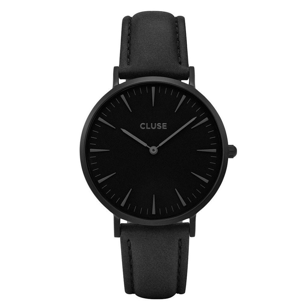 Cluse Women&#39;s CL18501 La Boheme Black Leather Watch