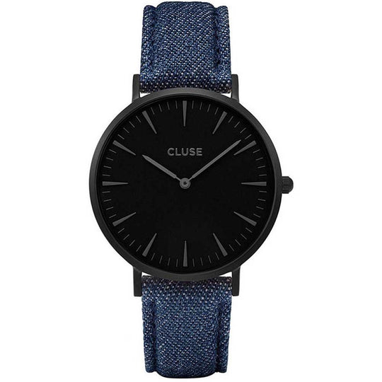 Cluse Women's CL18507 La Boheme Blue Denim and Leather Watch