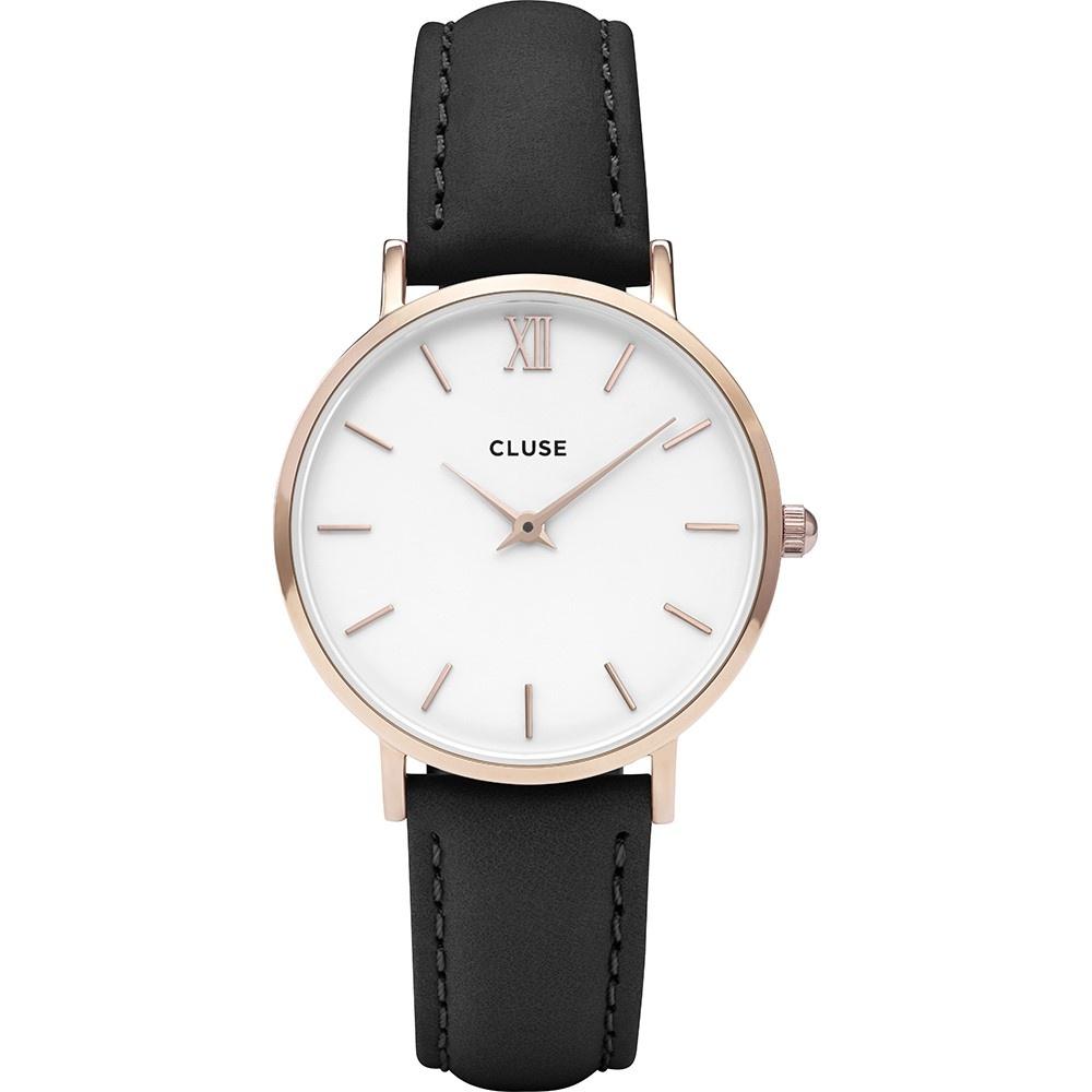 Cluse Women&#39;s CL30003 Minuit Black Leather Watch