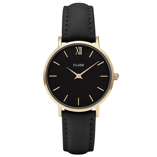 Cluse Women's CL30004 Minuit Black Leather Watch