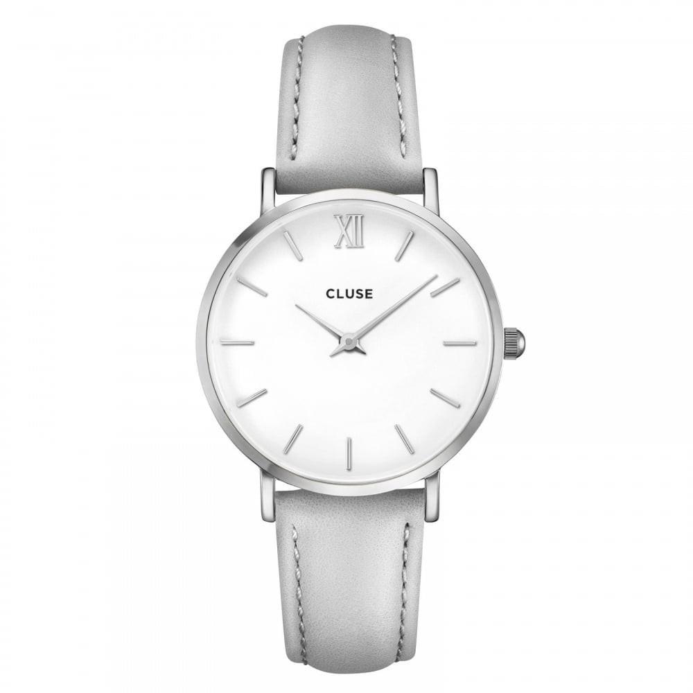 Cluse Women&#39;s CL30006 Minuit Grey Leather Watch