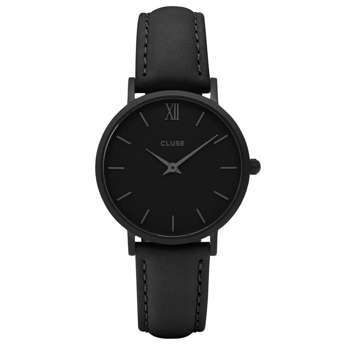 Cluse Women&#39;s CL30008 Minuit Black Leather Watch