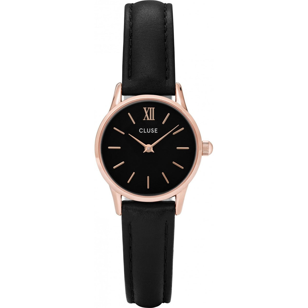Cluse Women&#39;s CL50011 La Vedette Black Leather Watch