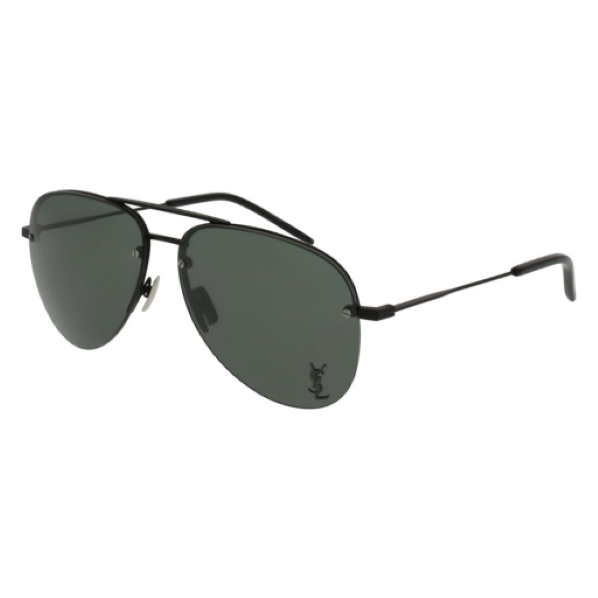 Saint Laurent Unisex Sunglasses Spring Summer 2017 Black Grey Nylon Nylon Matte CLASSIC 11 M 001