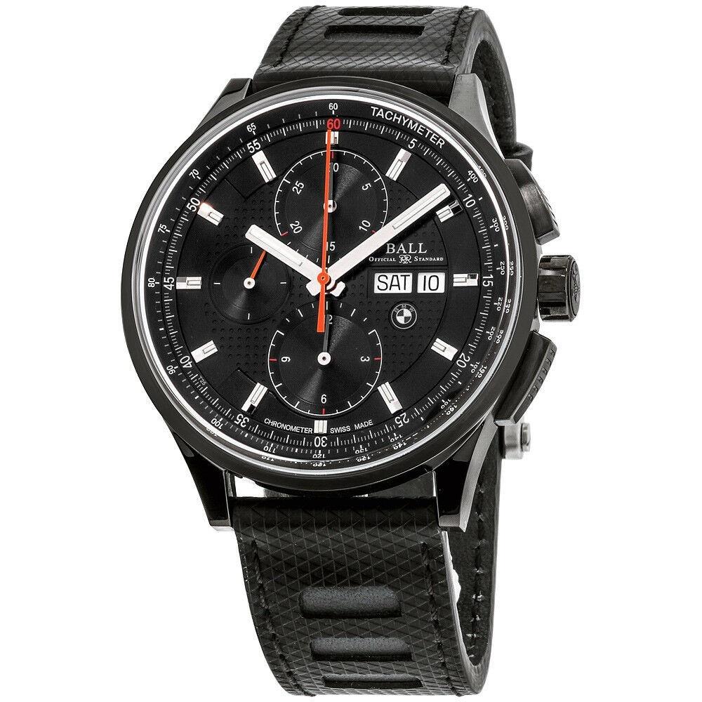 Ball Men&#39;s CM3010C-P1CJ-BK BMW Chronograph Black Silicone Watch