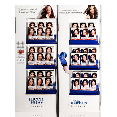 Clairol Nice &#39;N Easy + Root Touch Up In 48&quot; Floor Stand Display 36 Units  