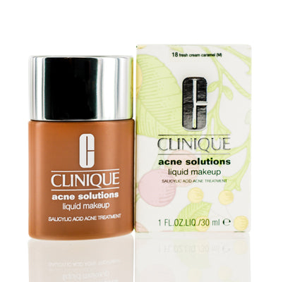 Clinique Acne Solutions Liquid Makeup 18 Fresh Cream Caramel Sl. Damaged 1.0 Oz 6WPR-18