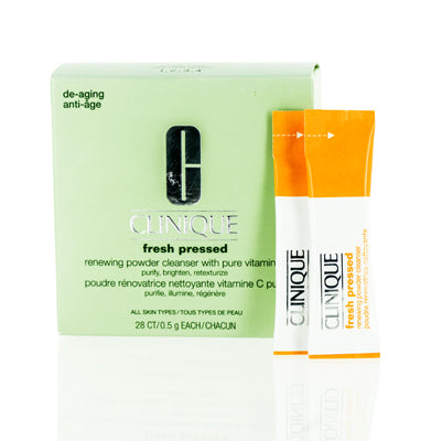 Clinique Fresh Pressed Renewing Powder Cleanser W  Pure Vitamin C  28 Ct .5G Ea ZWGP