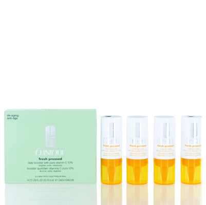 Clinique Fresh Pressed Daily Booster With Pure Vitamin C  4 Containers .30 Oz Ea ZN9H