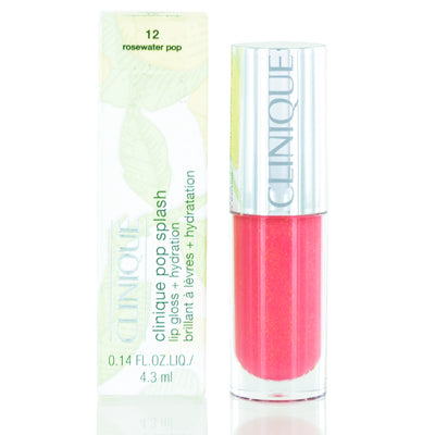 Clinique Pop Splash Lip Gloss + Hydration (12) Rosewater Pop .14 Oz (4.3 Ml) K260-12
