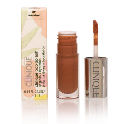 Clinique Pop Splash Lip Gloss + Hydration (02) Caramel Pop .14 Oz (4.3 Ml) K26002