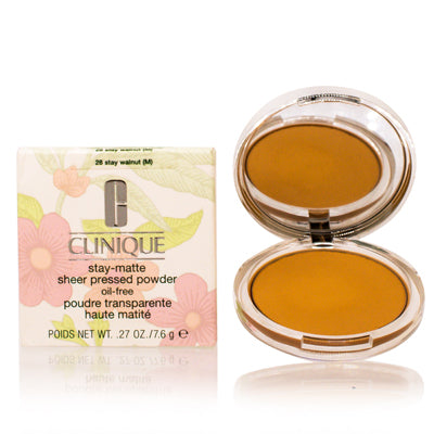 Clinique Stay-Matte Sheer Pressed Powder 28 Stay Walnut For Men .27 Oz 645J28