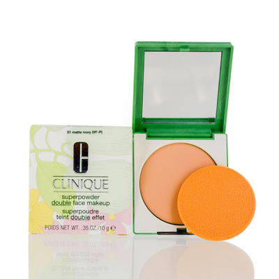 Clinique Super Powder Double Face Makeup 01 Matte Ivory .35 Oz 647J-01