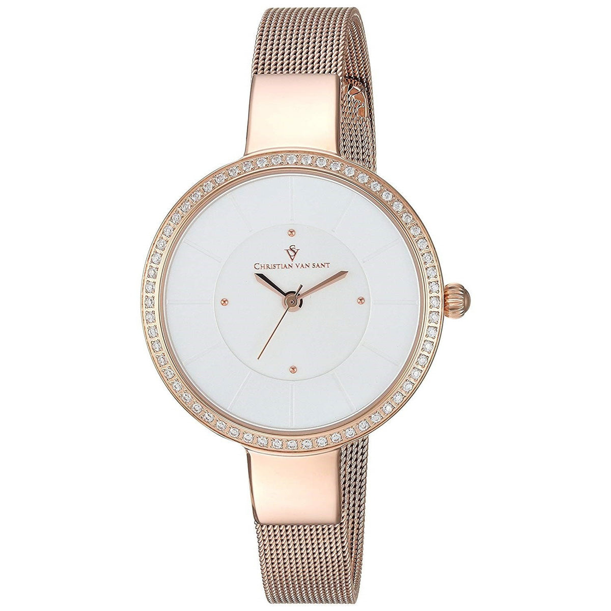 Christian Van Sant Women's CV0221 Reign Rose Gold-Tone Stainless Steel Watch
