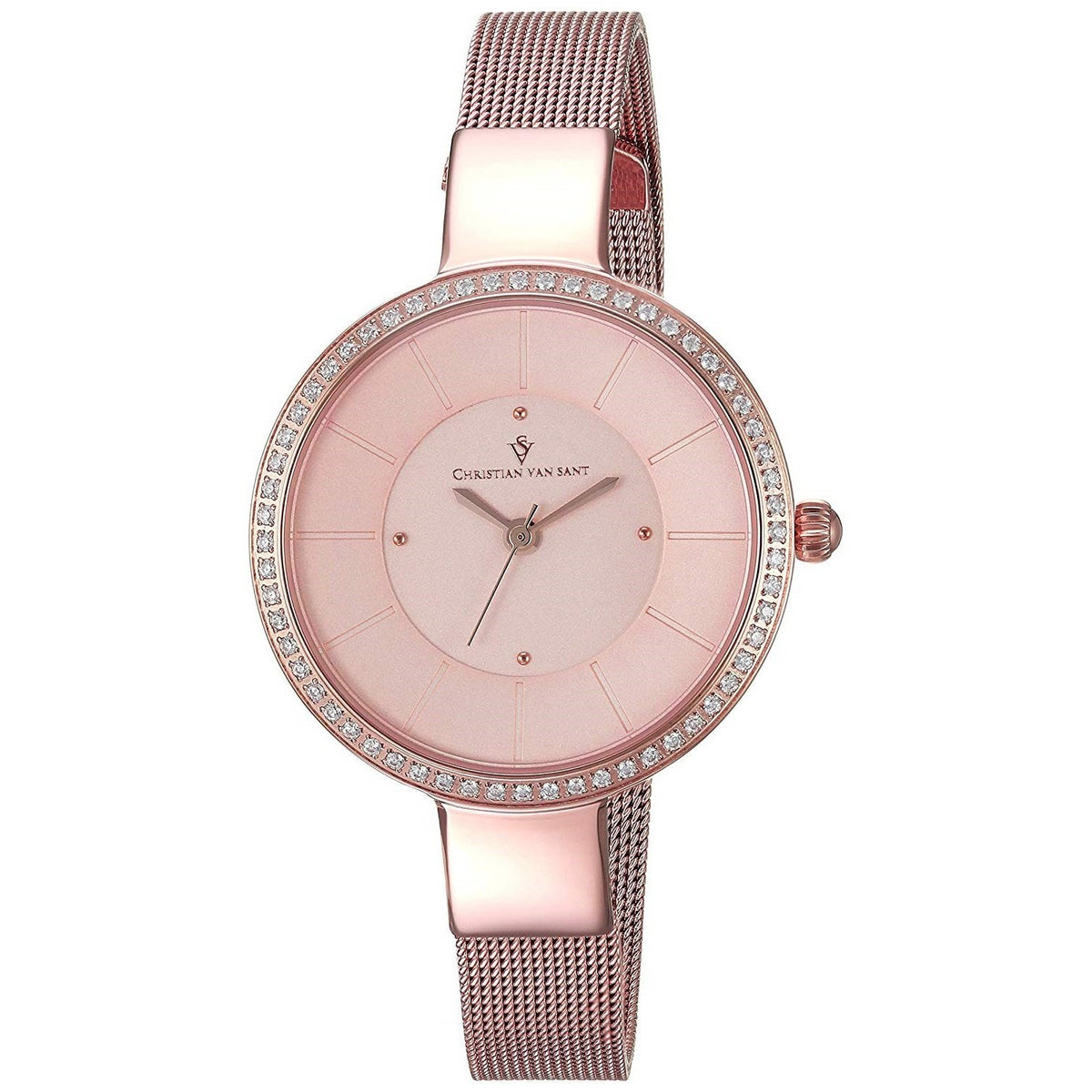 Christian Van Sant Women's CV0223 Reign Rose Gold-Tone Stainless Steel Watch