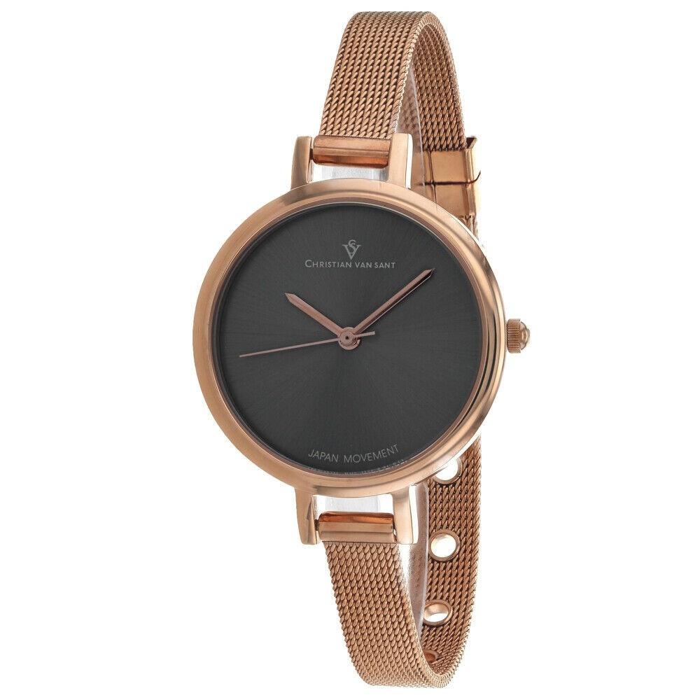 Christian Van Sant Women's CV0286 Grace  Rose Gold-Tone Stainless Steel Watch