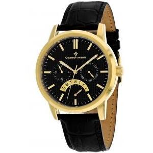 Christian Van Sant Men&#39;s CV0325 Alden Black Leather Watch