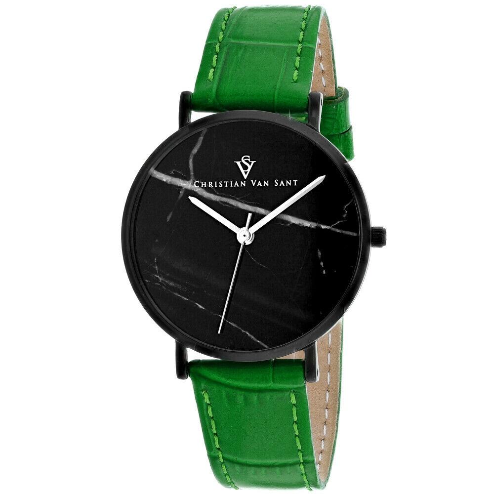 Christian Van Sant Women's CV0424GR Lotus  Green Leather Watch