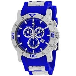Christian Van Sant Men&#39;s CV0512 Cosenza Chronograph Blue Silicone Watch