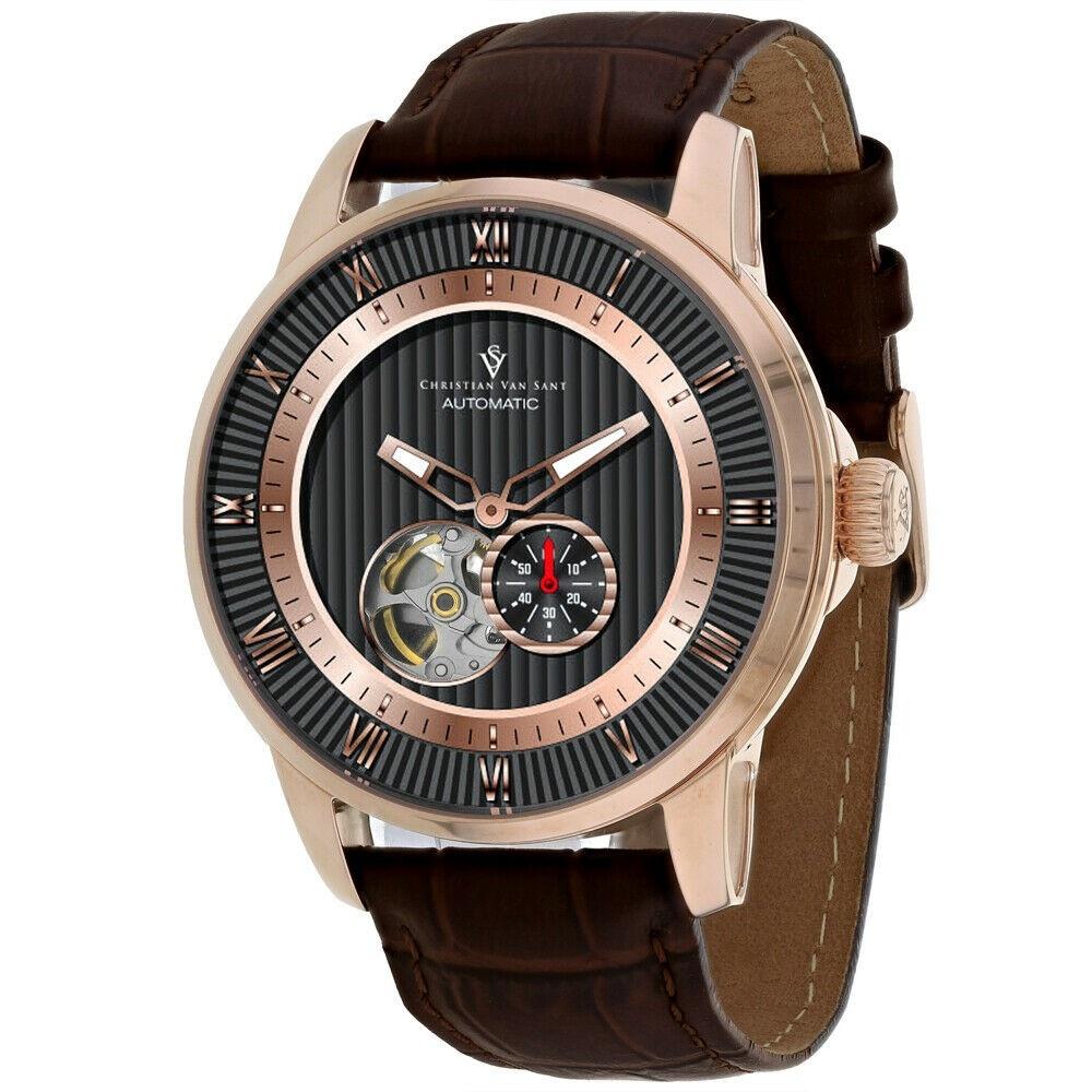 Christian Van Sant Men's CV0555 Viscay Brown Leather Watch