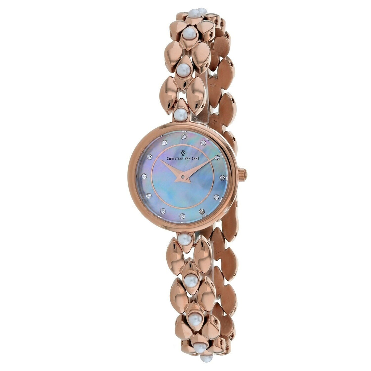 Christian Van Sant Women's CV0614 Perla Rose Gold-Tone Stainless Steel Watch