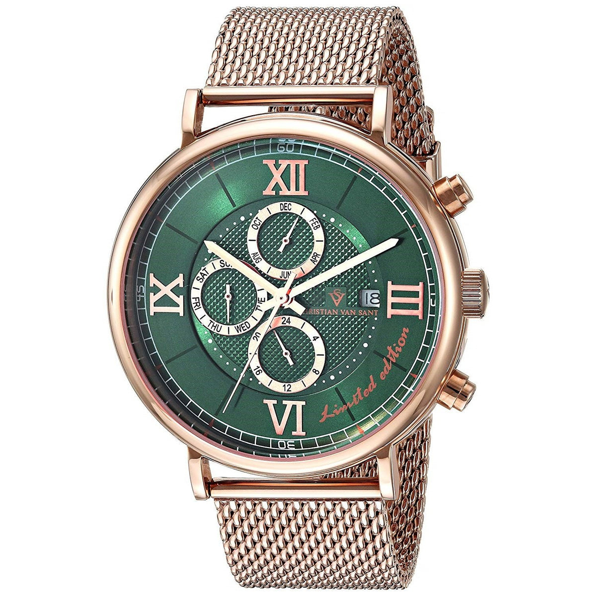 Christian Van Sant Men's CV1130 Somptueuse Limited Edition Rose Gold-Tone Stainless Steel Watch
