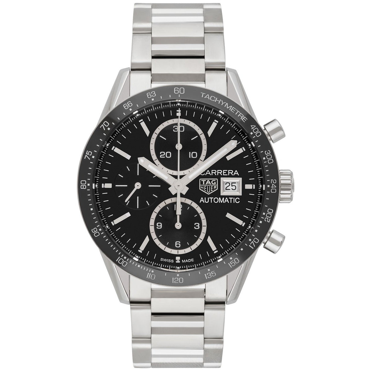 Tag Heuer Men&#39;s CV201AJ.BA0715 Carrera Chronograph Stainless Steel Watch