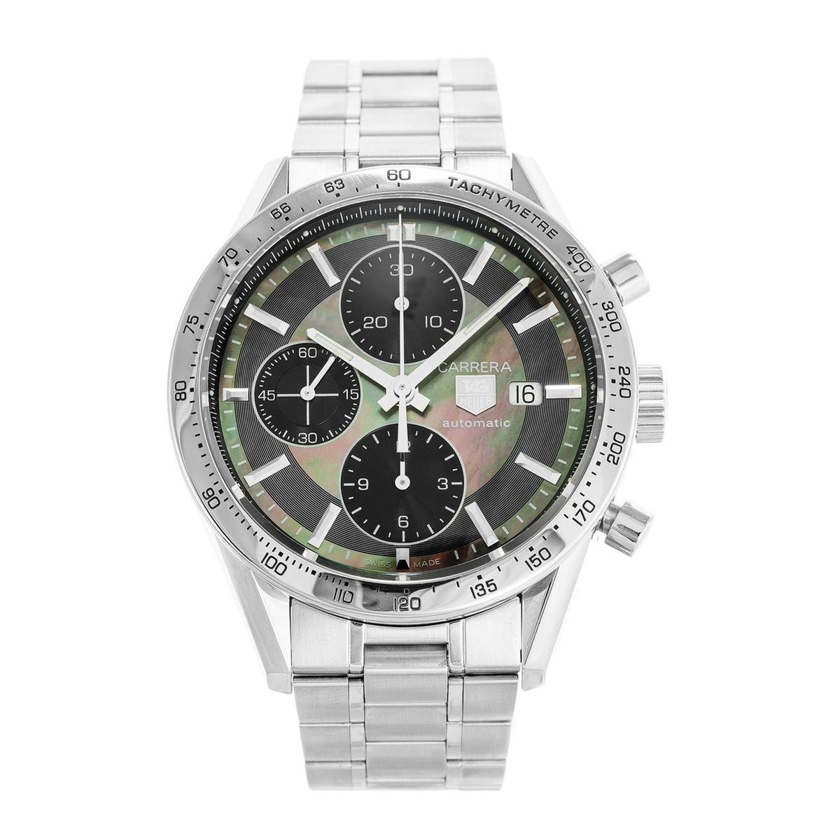 Tag Heuer Men&#39;s CV201P.BA0794 Carrera Chronograph Stainless Steel Watch