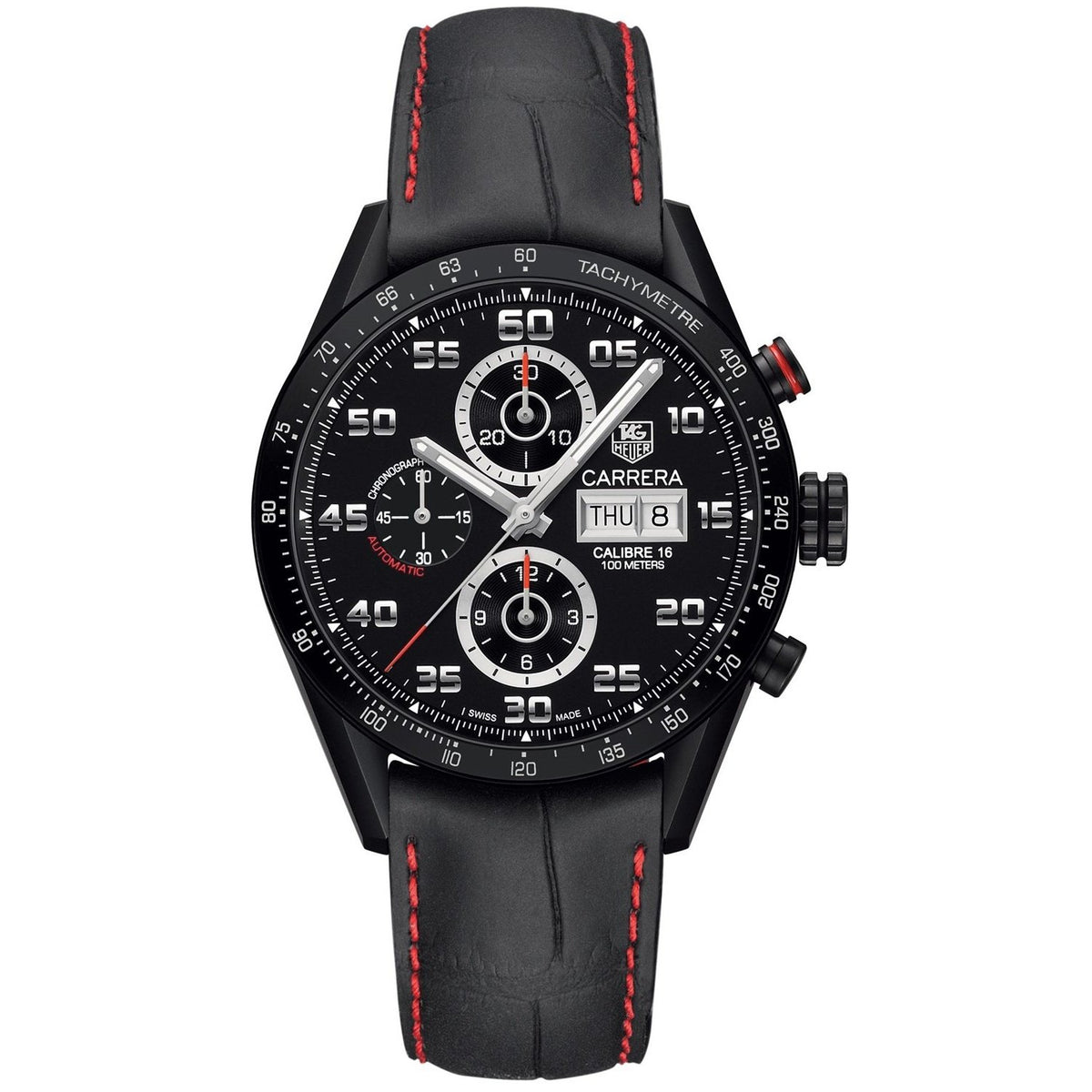 Tag Heuer Men&#39;s CV2A10.FC6237 Carrera Limited Edition Chronograph Automatic Black Leather Watch