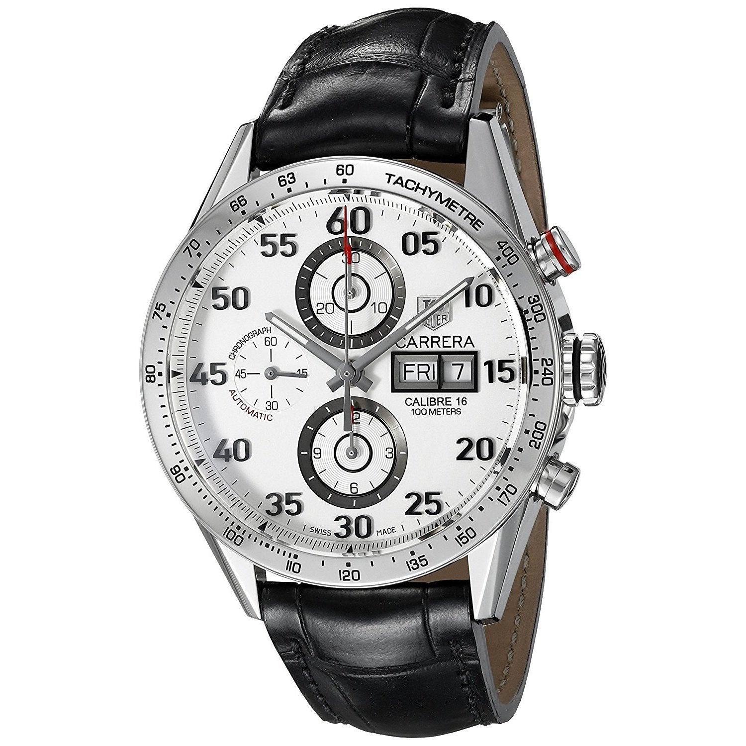 TAG Heuer - Carrera Automatic Chronograph 43mm Brushed-Steel and Leather  Watch - Men - Black TAG Heuer