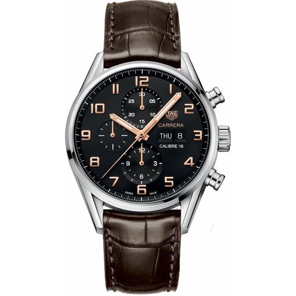 Tag Heuer Men's CV2A1AB.FC6236 Carrera Chronograph Brown Leather Watch