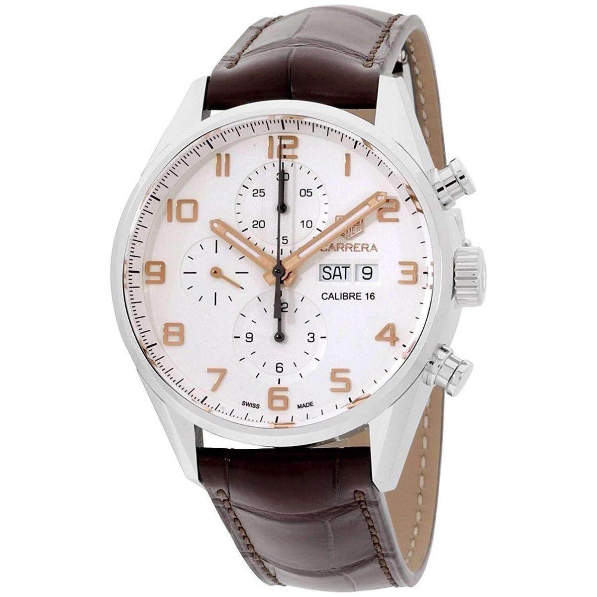 Tag Heuer Men&#39;s CV2A1AC.FC6380 Carrera Limited Edition Chronograph Automatic Brown Alligator leather Watch