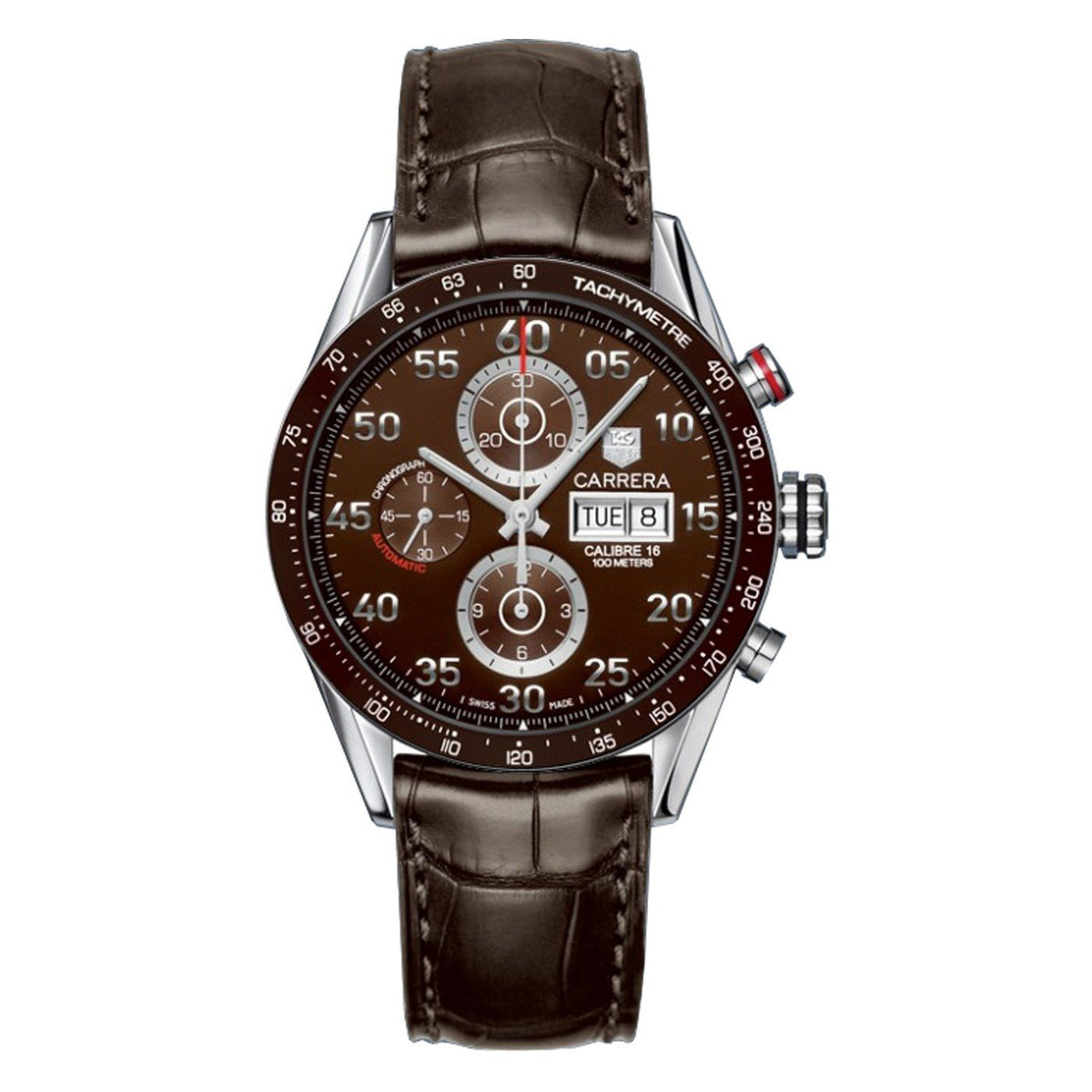 Tag Heuer Men&#39;s CV2A1S.FC6236 Carrera Limited Edition Chronograph Automatic Brown Alligator Leather Watch