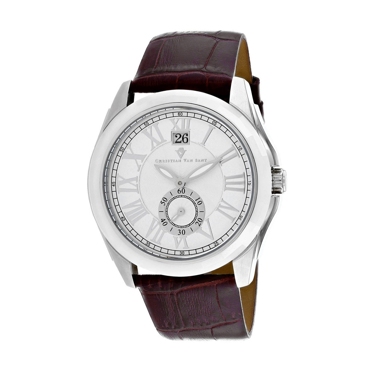 Christian Van Sant Men's CV3100 Gravity Brown Leather Watch