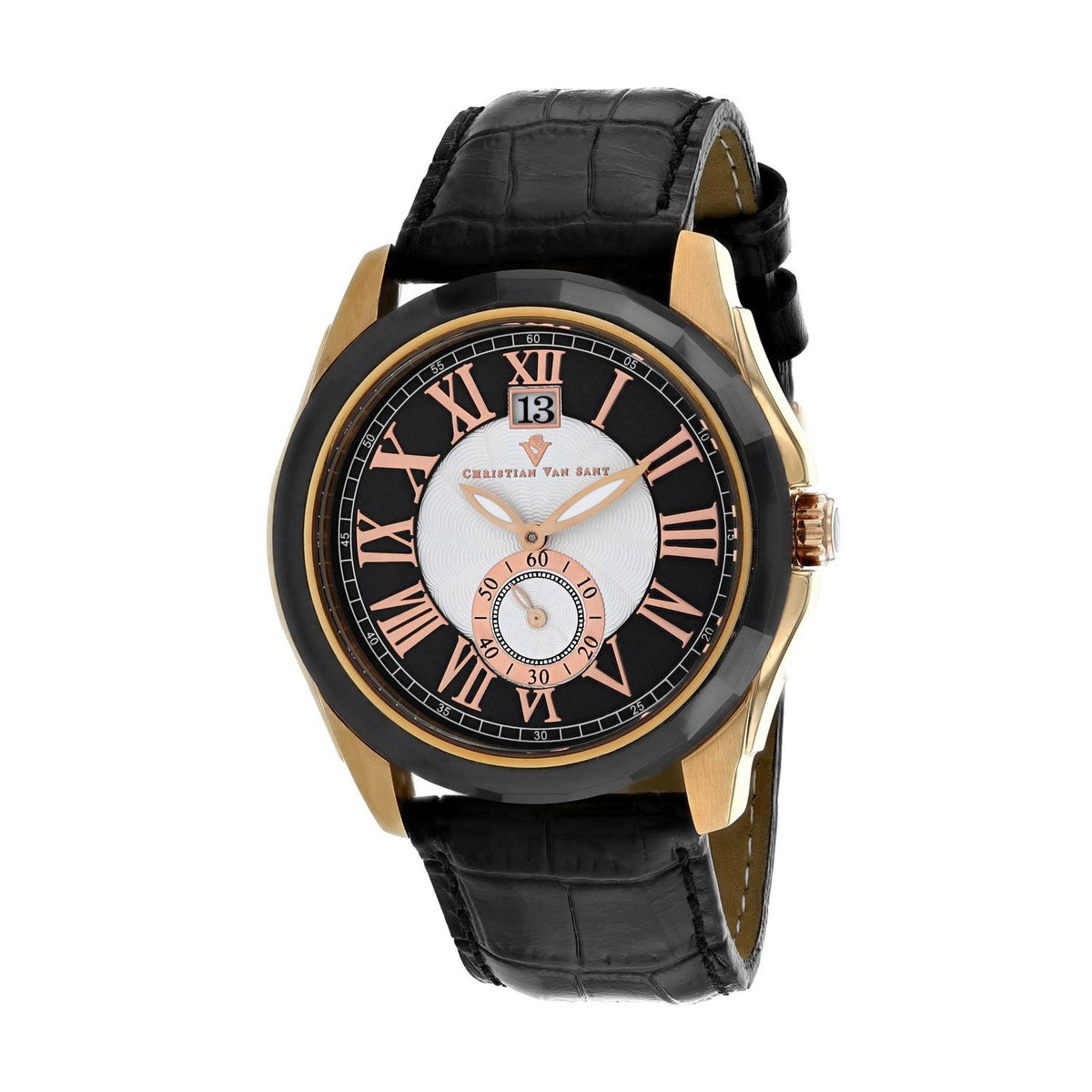 Christian Van Sant Men&#39;s CV3103 Gravity Black Stainless Steel Watch