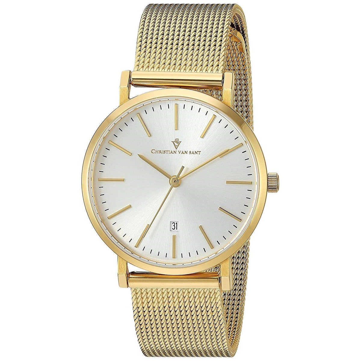 Christian Van Sant Women&#39;s CV4225 Paradigm Gold-Tone Stainless Steel Watch