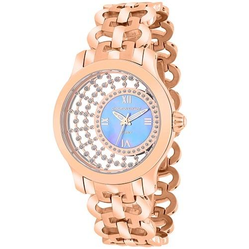 Christian Van Sant Women&#39;s CV4415 Delicate Crystal Rose-Tone Stainless Steel Watch