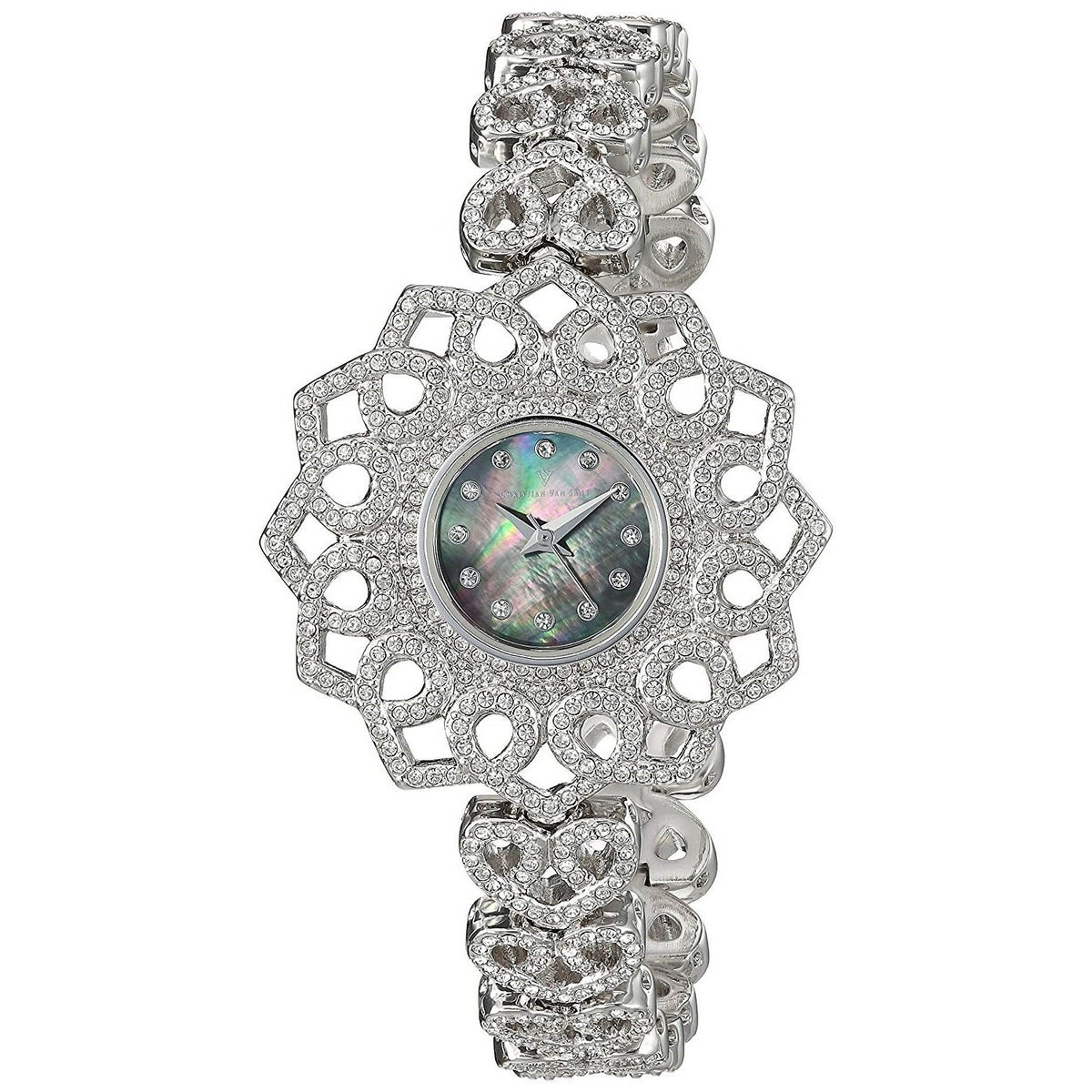 Christian Van Sant Women's CV4813 Chantilly Crystal Stainless Steel with Sets of Crystal Watch