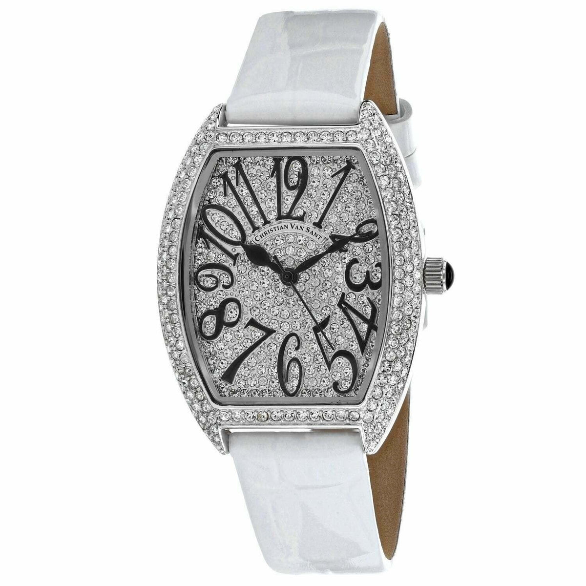 Christian Van Sant Women&#39;s CV4821W Elegant White Leather Watch
