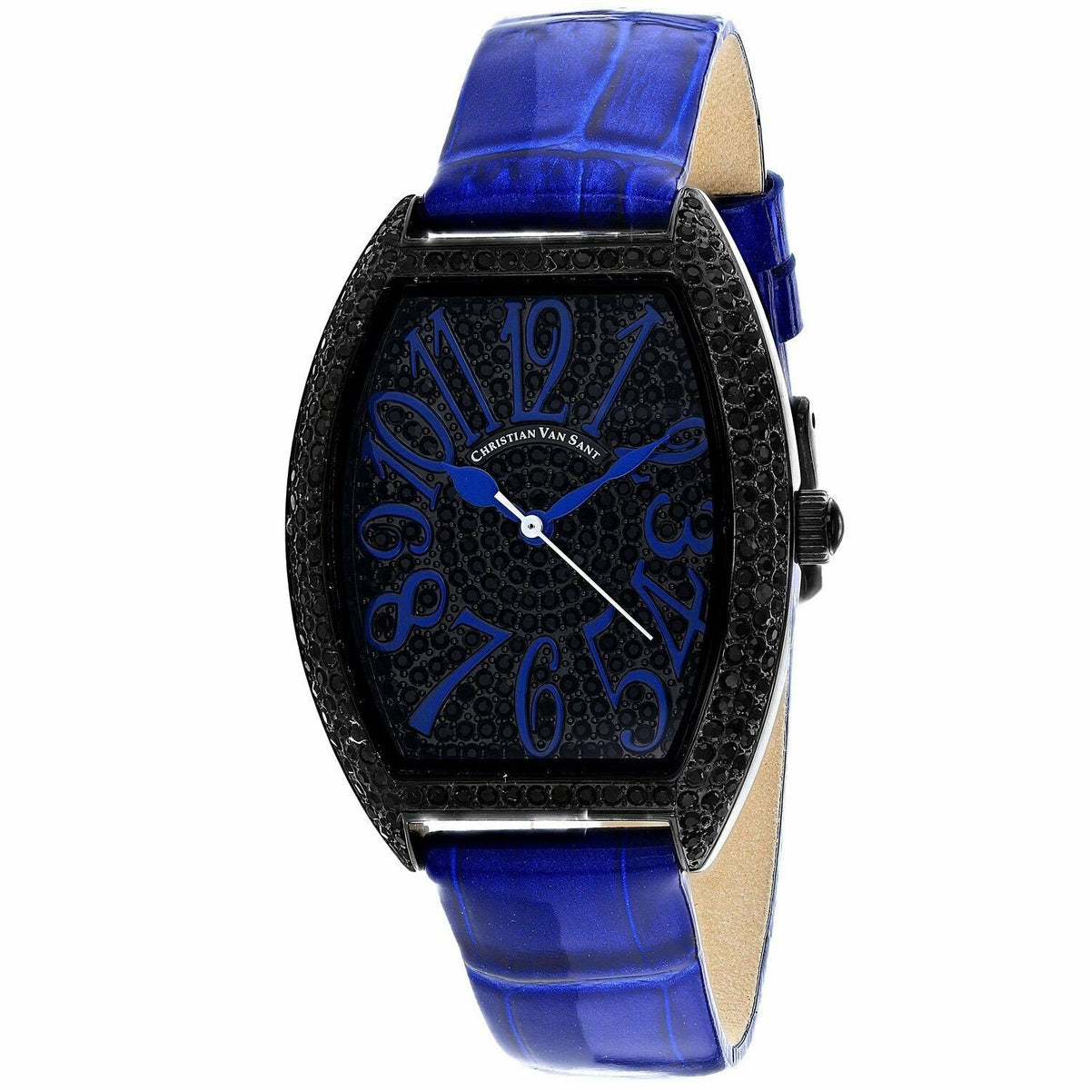 Christian Van Sant Women&#39;s CV4824 Elegant Blue Leather Watch